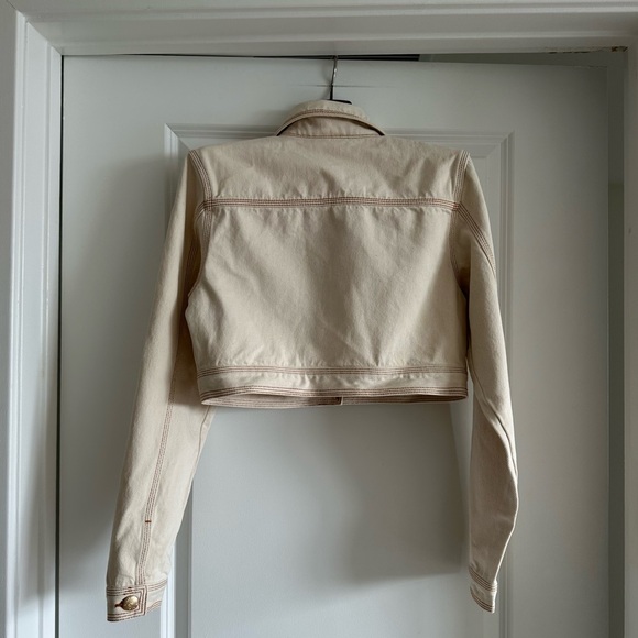 Farm Rio Off-White Gabardine Cropped Jacket - Picture 6 of 6